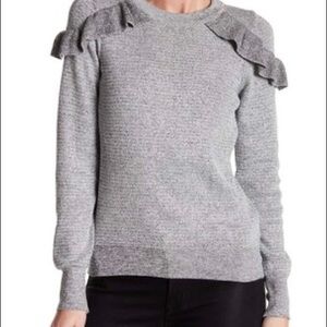 Topshop ruffle shoulder sweater
